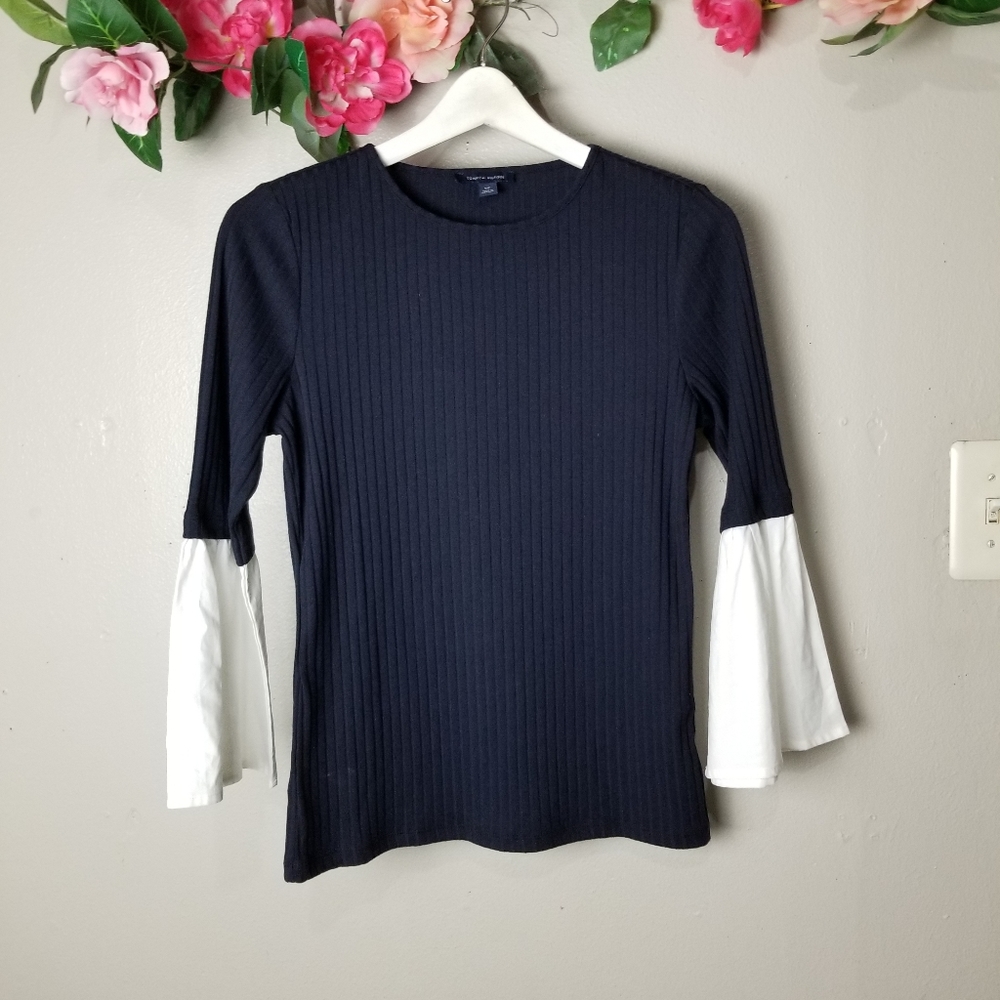 Tommy Hilfiger knitted top with bell sleev…